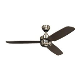 Ventilateur de plafond NIGHT FLIGHT, Ø hélice 1320 mm, bois Wengé / chrome brossé