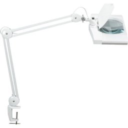 MAUL Lampe loupe LED MAULvitrum, avec pince-étau, blanc