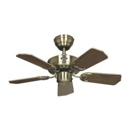 Ventilateur de plafond CLASSIC ROYAL, Ø hélice 750 mm, chêne ancien / laiton ancien