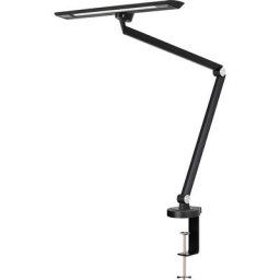 Hansa Lampe diodes LED à pied-étau ZIRKON, intensité lumineuse variable, 650 lumens, 12 W, noir