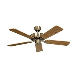 Ventilateur de plafond CLASSIC ROYAL, Ø hélice 1030 mm, chêne ancien / laiton ancien