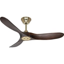 Ventilateur de plafond ECO GENUINO, Ø hélice 1220 mm, noyer / laiton