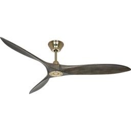 Ventilateur de plafond ECO AIRSCREW, Ø hélice 1520 mm, gris / laiton