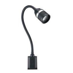 Lampe spot à diodes LED et bras flexible IP20, modèle à 3 diodes LED de 1,5 W, avec pied magnétique