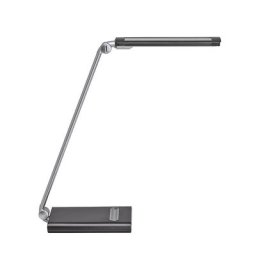 MAUL Lampe de table à diodes LED, intensité lumineuse variable, port USB dans le pied, 6 W, 6500 K, argent