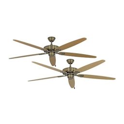 Ventilateur de plafond CLASSIC ROYAL, Ø hélice 1800 mm, érable / hêtre / laiton ancien