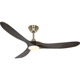 Ventilateur de plafond ECO GENUINO-L, Ø hélice 1520 mm, noyer / laiton