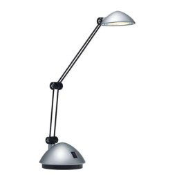 Hansa Lampe de bureau à diodes SPACE, hauteur 500 mm, argent, satiné