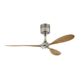 Ventilateur de plafond HELICO PADDEL, avec télécommande, hêtre / chrome brossé