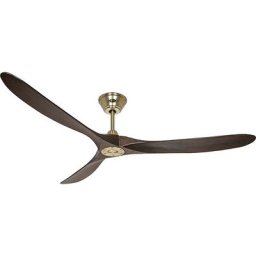 Ventilateur de plafond ECO GENUINO, Ø hélice 1800 mm, noyer / laiton