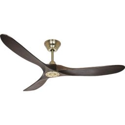 Ventilateur de plafond ECO GENUINO, Ø hélice 1520 mm, noyer / laiton