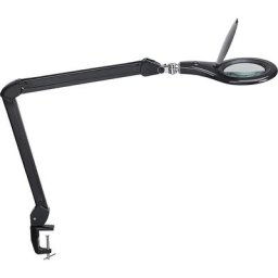 MAUL Lampe loupe à diodes LED MAULmakro, avec pince-étau, noir