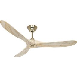 Ventilateur de plafond ECO GENUINO, Ø hélice 1520 mm, naturel / laiton