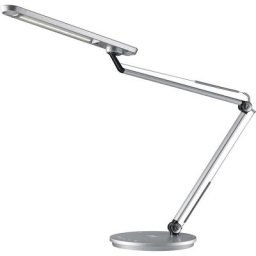 Hansa Lampe de bureau à diodes LED SMART, avec fonction de chargement USB, intensité lumineuse variable, argent