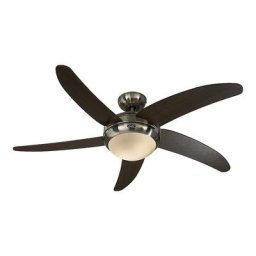 Ventilateur de plafond ELICA, sans télécommande, bois Wengé / chrome brossé