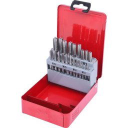 KS Tools Jeux de tarauds manuels HSS Co M, boîtier en tôle d'acier, 21 pièces, M3 - M12