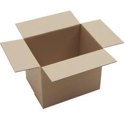 Caisses pliantes en carton ondulé, FEFCO 0201, simple cannelure, lot de 50, dimensions intérieures 375 x 275 x 300 mm