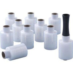 eurokraft basic Kit de bobinettes de film étirable, 1 dévidoir et 10 rouleaux de film, à partir de 4 lots