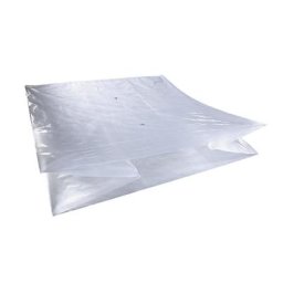 Housses rétractables en PE, lot de 50, pour palette Europe 1200 x 800 mm, hauteur de chargement 750 mm, transparentes