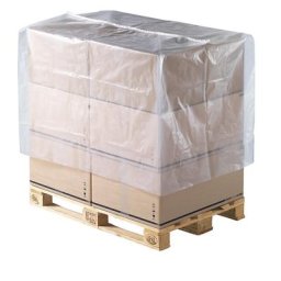Housses rétractables en PE, lot de 50, pour demi-palette 800 x 600 mm, hauteur de chargement 750 mm, transparentes