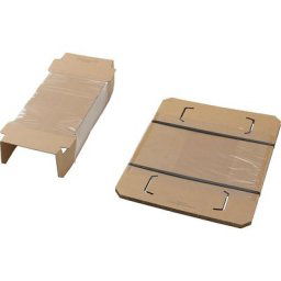Emballage à fixation, avec dispositif de fixation et carton d'emballage, lot de 25, pour dim. des marchandises emballées: L x l x h 360 x 240 x 100 mm