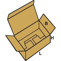 Caisses américaines KOMFORT, FEFCO 0215, en carton à double cannelure, dim. int. 115 x 115 x 150 mm, lot de 100
