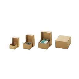 Cartons avec couvercle à poser, deux parties, FEFCO 0330, en carton à simple cannelure, dim. int. 210 x 148 x 80 mm, lot de 50