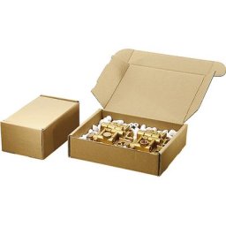 Boîtes en carton avec fermeture par encoche, FEFCO 0427, en carton à simple cannelure, dim. int. 400 x 200 x 40 mm, lot de 50