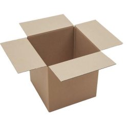 Caisses pliantes en carton ondulé, FEFCO 0201, double cannelure, lot de 50, dimensions intérieures 375 x 375 x 400 mm
