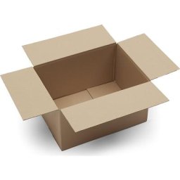Caisses pliantes en carton ondulé, FEFCO 0201, simple cannelure, lot de 50, dimensions intérieures 375 x 275 x 200 mm