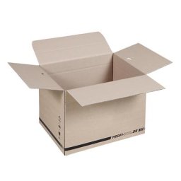Caisses professionnelles, en carton à simple cannelure, FEFCO 0701, dim. int. 384 x 284 x 284 mm, lot de 50