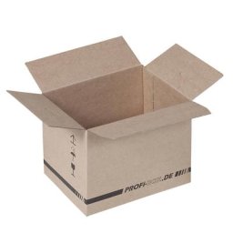 Caisses professionnelles, en carton à simple cannelure, FEFCO 0701, dim. int. 184 x 134 x 137 mm, lot de 50