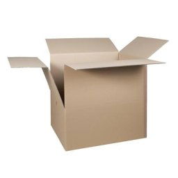 Caisse pliante, FEFCO 0201, en papier à double cannelure, dim. int. 780 x 580 x 750 mm, lot de 50