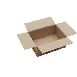 Caisses pliantes en carton ondulé, FEFCO 0201, double cannelure, lot de 50, dimensions intérieures 375 x 275 x 150 mm