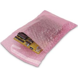 Sachet en film matelassé, épaisseur film 100 µm, lot de 500, L x l 120 m x 100 mm