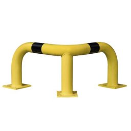Coin de protection, Ø 76 mm, pour l'extérieur, hauteur 350 mm, jaune/noir