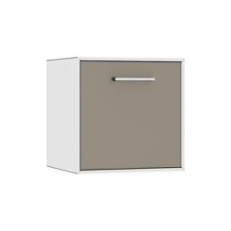 mauser Caisson suspendu, 1 casier bar, largeur 385 mm, blanc pur / gris beige