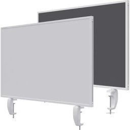 magnetoplan Séparateur de table VarioPin, tableau blanc/feutre, largeur 800 mm, gris