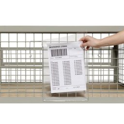 Porte-documents, avec support en fil métallique et rabat, format A4, avec partie supérieure anti-pluie, lot de 100