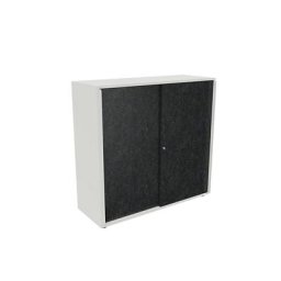Armoire à portes coulissantes NEOTEX avec façade acoustique, h x l x p 1150 x 1200 x 440 mm, façade anthracite