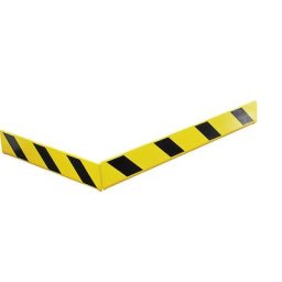 Butoir de protection en acier, jaune / noir, longueur 800 mm