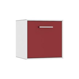 mauser Caisson suspendu, 1 casier bar, largeur 385 mm, blanc pur / rouge rubis