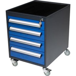 eurokraft basic Armoire à tiroirs mobile, pour poste de travail modulaire WT, 4 tiroirs (90/120/120/150 mm)