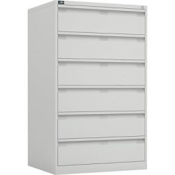 BISLEY Armoire à fiches ECO, format A5, 3 rangées, 6 tiroirs, blanc pur