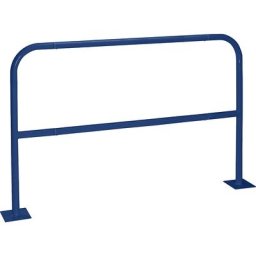 Arceau de sécurité pour zones dangereuses, à cheviller, bleu cobalt RAL 5013, largeur 1500 mm