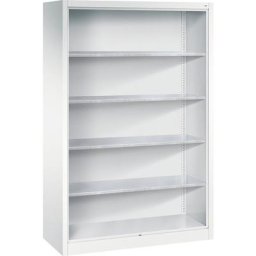 C+P Armoire et rayonnage combinés, avec 4 tablettes galvanisées, h x l x p 1950 x 1200 x 500 mm