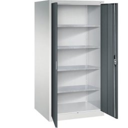 C+P Armoire d'atelier à portes battantes, h x l x p 1950 x 930 x 800 mm, gris clair / anthracite