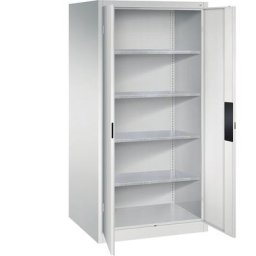 C+P Armoire d'atelier pour charges lourdes, largeur 930 mm, profondeur 800 mm, porte gris clair