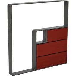PROCITY Support pour cycles KUB, acier et bois, gris, bois foncé