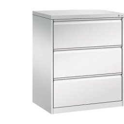 C+P Classeur pour dossiers suspendus ACURADO, 2 rangées, 3 tiroirs, gris clair